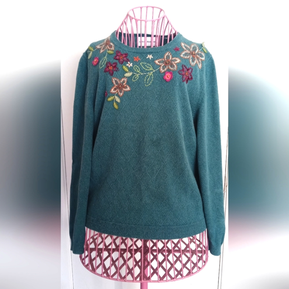 Alfred Dunner Embroidered Sweater